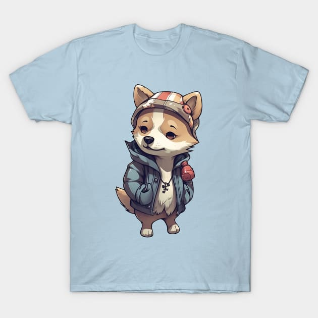 A cute dog wearing street fashion T-Shirt by AestheticsArt81